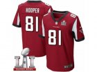 Mens Nike Atlanta Falcons #81 Austin Hooper Elite Red Team Color Super Bowl LI 51 NFL Jersey