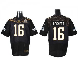 2016 Pro Bowl Nike Seattle Seahawks #16 Tyler Lockett Black jerseys(Elite)