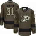 Anaheim Ducks #31 Frederik Andersen Green Salute to Service Stitched NHL Jersey