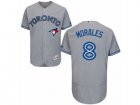 Mens Majestic Toronto Blue Jays #8 Kendrys Morales Grey Flexbase Authentic Collection MLB Jersey