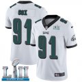 Youth Nike Eagles #91 Fletcher Cox White 2018 Super Bowl LII Vapor Untouchable Player Limited Jersey