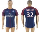2017-18 Paris Saint-Germain 32 DAVID LUIZ Home Thailand Soccer Jersey