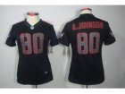 Nike Women NFL Houston Texans #80 Andre Johnson Black Jerseys(Impact Limited)