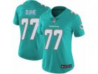 Women Nike Miami Dolphins #77 Adam Joseph Duhe Vapor Untouchable Limited Aqua Green Team Color NFL Jersey