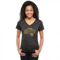 Womens Orlando Magic Gold Collection V-Neck Tri-Blend T-Shirt Black
