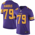 Mens Nike Minnesota Vikings #79 Michael Harris Limited Purple Rush NFL Jersey
