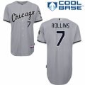 Men's Majestic Chicago White Sox #7 Jimmy Rollins Replica Grey Road Cool Base MLB Jersey