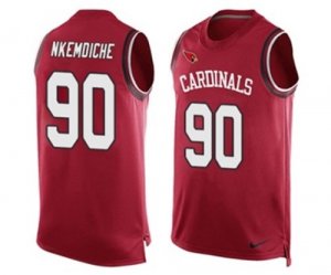 Mens Nike Arizona Cardinals #90 Robert Nkemdiche Limited Red Player Name & Number Tank Top NFL Jersey