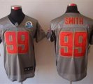 Nike 49ers #99 Aldon Smith Grey Shadow With Hall of Fame 50th Patch NFL Elite Jersey