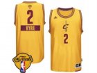 Mens Adidas Cleveland Cavaliers #2 Kyrie Irving Swingman Gold 2014-15 Christmas Day 2017 The Finals Patch NBA Jersey