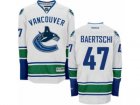 Mens Reebok Vancouver Canucks #47 Sven Baertschi Authentic White Away NHL Jersey