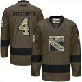 New York Rangers #4 Ron Greschner Green Salute to Service Stitched NHL Jersey