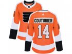 Women Adidas Philadelphia Flyers #14 Sean Couturier Orange Home Authentic Stitched NHL Jersey