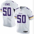 Men's Nike Minnesota Vikings #50 Travis Lewis Elite White NFL Jersey