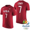 Kyle Lowry USA Dream Twelve Team #7 2016 Rio Olympics Red T-Shirt