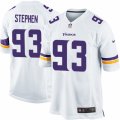Mens Nike Minnesota Vikings #93 Shamar Stephen Game White NFL Jersey