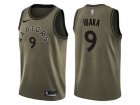 Men Nike Toronto Raptors #9 Serge Ibaka Green Salute to Service NBA Swingman Jersey