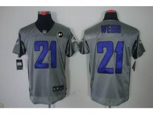 Nike Baltimore Ravens #21 webb grey jerseys[Elite shadow Art Patch]