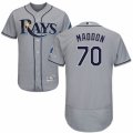 Mens Majestic Tampa Bay Rays #70 Joe Maddon Grey Flexbase Authentic Collection MLB Jersey