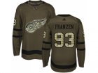 Adidas Detroit Red Wings #93 Johan Franzen Green Salute to Service Stitched NHL Jersey