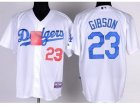 mib Los Angeles Dodgers #23 Gibson White Jerseys