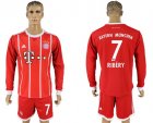 2017-18 Manchester United 7 RIBERY Home Long Sleeve Soccer Jersey