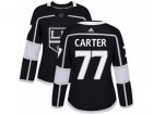 Women Adidas Los Angeles Kings #77 Jeff Carter Black Home Authentic Stitched NHL Jersey