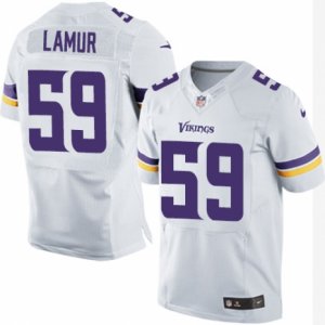 Men\'s Nike Minnesota Vikings #59 Emmanuel Lamur Elite White NFL Jersey