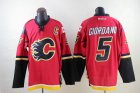 NHL Calgary Flames #5 Mark Giordano Red Stitched Jerseys