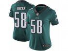 Women Nike Philadelphia Eagles #58 Jordan Hicks Vapor Untouchable Limited Midnight Green Team Color NFL Jersey