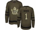 Adidas Toronto Maple Leafs #1 Johnny Bower Green Salute to Service Stitched NHL Jersey