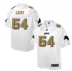 Nike Detroit Lions #54 DeAndre Levy White Men NFL Pro Line Fashion Game Jersey
