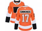 Women Adidas Philadelphia Flyers #17 Wayne Simmonds Orange Home Authentic Stitched NHL Jersey