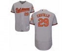 Mens Majestic Baltimore Orioles #29 Welington Castillo Grey Flexbase Authentic Collection MLB Jersey