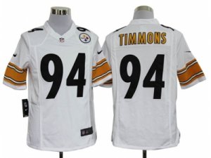 Nike NFL Pittsburgh Steelers #94 Lawrence Timmons White Game Jerseys