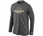 NIKE Baltimore Ravens Critical Victory Long Sleeve T-Shirt D.Grey