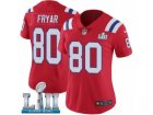 Women Nike New England Patriots #80 Irving Fryar Red Alternate Vapor Untouchable Limited Player Super Bowl LII NFL Jersey