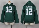 Nike Youth Green Bay Packers #12 Aaron Rodgers Green jerseys(Pullover Hoodie)