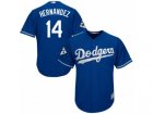 Los Angeles Dodgers #14 Enrique Hernandez Replica Royal Blue Alternate 2017 World Series Bound Cool Base MLB Jersey