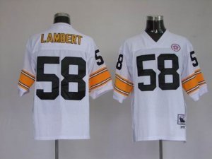 nfl pittsburgh steelers #58 lambert m&n white