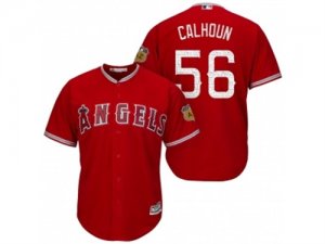 Mens Los Angeles Angels Of Anaheim #56 Kole Calhoun 2017 Spring Training Cool Base Stitched MLB Jersey