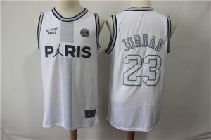 Paris Saint Germain #23 Michael Jordan White Fashion Jersey