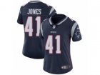 Women Nike New England Patriots #41 Cyrus Jones Navy Blue Team Color Vapor Untouchable Limited Player NFL Jersey