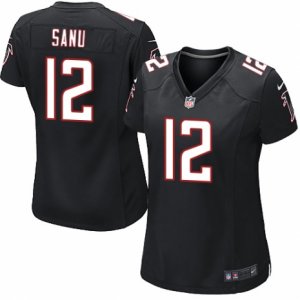 Womens Nike Atlanta Falcons #12 Mohamed Sanu Limited Black Alternate NFL Jersey