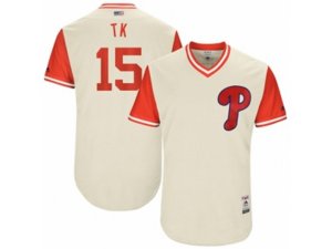 2017 Little League World Series Phillies #15 Ty Kelly TK Tan Jersey