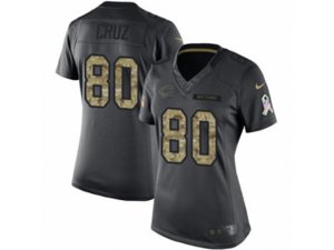 Women Nike Chicago Bears #80 Victor Cruz Limited Black 2016 Salute to Service NFL Jersey