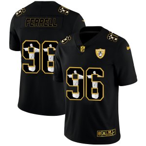 Nike Raiders #96 Clelin Ferrell Black Jesus Faith Edition Limited Jersey