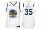 Nike NBA Golden State Warriors #35 Kevin Durant Jersey 2017-18 New Season White Jersey