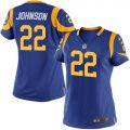Womens Nike Los Angeles Rams #22 Trumaine Johnson Royal Blue Alternate Stitched NFL Jersey