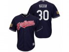 Mens Cleveland Indians #30 Tyler Naquin 2017 Spring Training Cool Base Stitched MLB Jersey